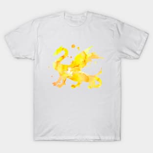 Yellow Dragon Watercolor Painting T-Shirt